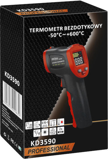 Kraft & Dele KD3590 Termometru Infraroșu pentru Temperaturi de la 0°C până la 50°C cu Raportul Distanță la Țintă 12:1