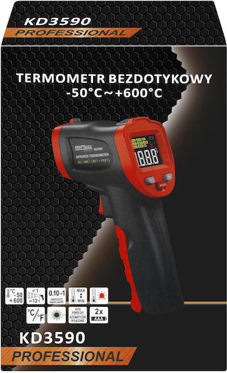 Kraft & Dele KD3590 Termometru Infraroșu pentru Temperaturi de la 0°C până la 50°C cu Raportul Distanță la Țintă 12:1