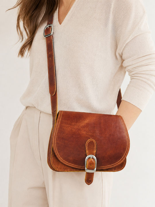 Damen Schulter Crossbody Tasche Leder Braun