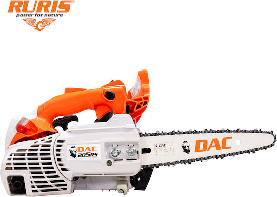 Ruris Dac 205rs – Motoferăstrău Pe Benzină 1.5 Cp 25.4 Cc Lamă De Ghidaj 200 Mm Easy Start Lamă De Carving