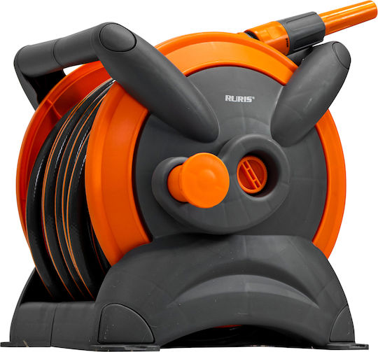Ruris 1215 Pp – Hose Reel 15 M 1/2" Garden Hose Wall-mountable Nozzle Connectors Included
