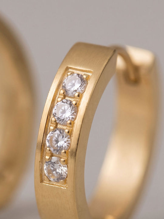 Touch Earrings Gold Plated Steel Hoops 38 255 Gold Touch Earrings Gold Plated Steel Hoops 38 255 Gold