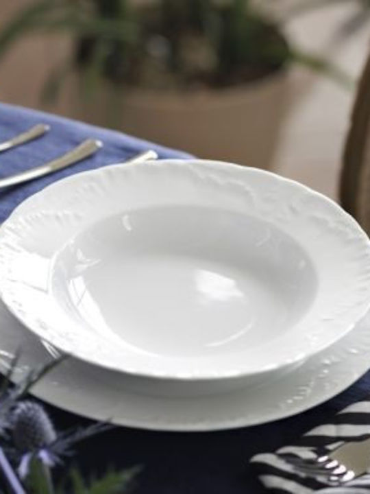 Cmielow "rococo Alb Porțelan Set de Vase 67buc