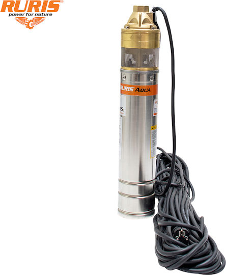 Ruris Aqua 105 – 1500 W Pompa de Apă Submersibilă Pentru Foraj Cap De Livrare 140 M Oțel Inoxidabil Cablu 30 M Ip68
