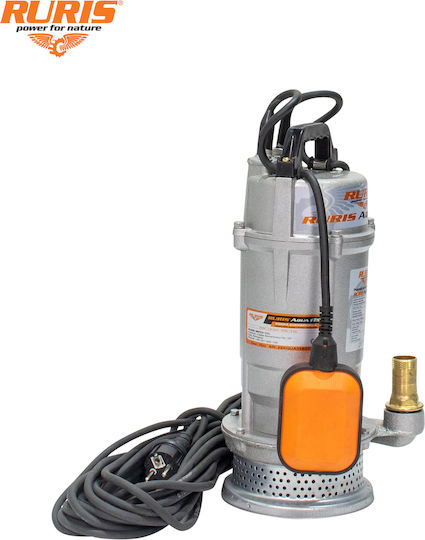 Ruris Aqua 11s – Pompa De Apă Submersibilă Pentru Apă Curată 550 W Înălțime De Refulare 25 M Debit 3.6 M³/h Comutator Plutitor