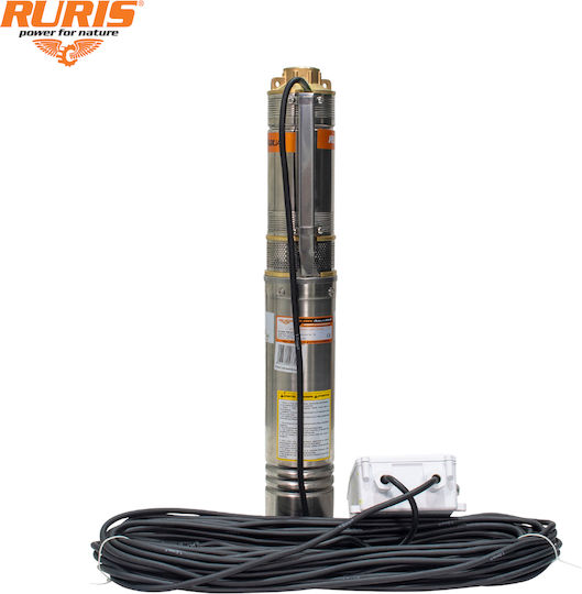 Ruris Aqua 101 – Pompa De Apă Curată Submersibilă 750 W Cap De Livrare 60 M Paletă Din Bronz Panou De Control