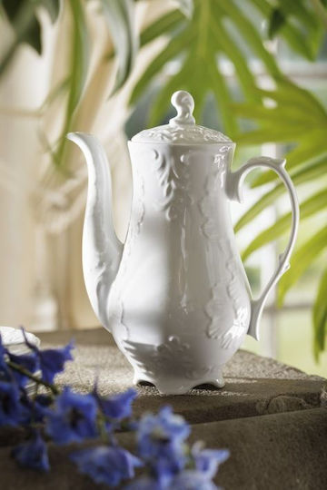Cmielow Rococo Σετ Τσαγιού με Κούπα από Πορσελάνη Λευκή 1200ml 27τμχ