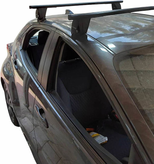 Menabo Car Roof Bars Aluminum Black Roof Box Locks Toyota Yaris 5D 2020> 2 Pieces Mb.tyaris.41