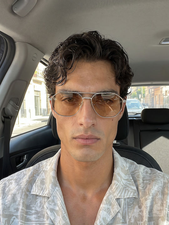 Red Raven Casablanca Unisex Ochelari De Soare Cu Ramă Metalică Portocalie Și Lentile Portocalii