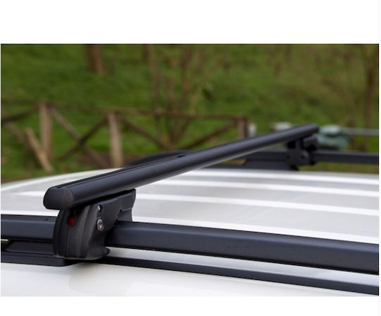Menabo Menabo Aluminum Car Roof Bars Sherman Black 120 Cm Black Color Mercury Mariner 5 Doors 2004>2010 Raised Rails Parallel Bars Vacuum 2 Pieces 12280/mb Mp.12280/mb-176