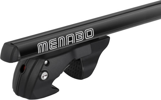 Menabo Menabo Aluminum Roof Bars Sherman Black 120 Cm Black Color Volkswagen Passat B7 Alltrack 5 Doors 2012>2014 Raised Rails Parallel Bars Vacuum 2 Pieces 12280/mb Mp.12280/mb-13