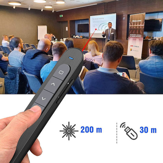 Pointer wireless cu laser roșu