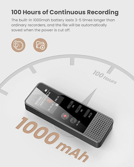 Sprachaufnahmegerät Recorder X001LWYV7R mit Interner Speicher 64GB