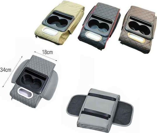 Car Armrest Cup Holder Storage Space Beige