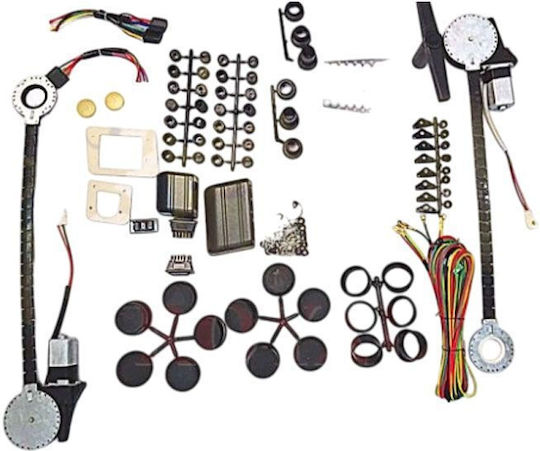 Electric 2-Door Window Lifting Kit Universal Power Window Kit Strong Motor