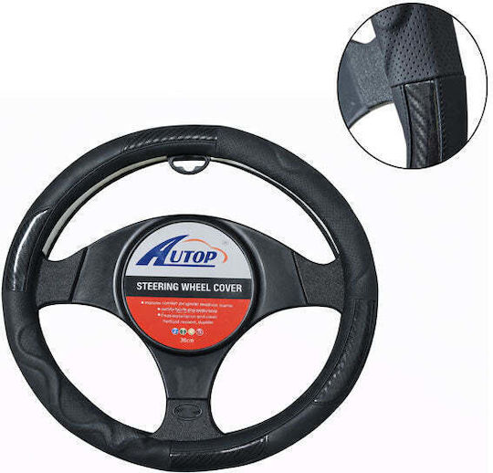 Auto Lenkradabdeckung 38cm – Car Steering Wheel Cover Rotes Blau