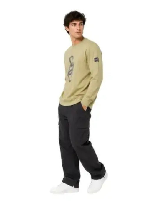 Langarm Herrenbluse Beige