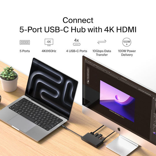 Belkin Connect USB-C Docking Station with HDMI 4K PD Grey