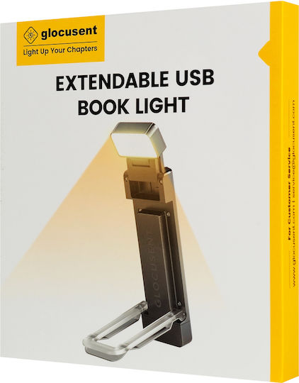 Glocusent Buchlampen LED Richtig zu kühlem Weiß mit Klemme Grau