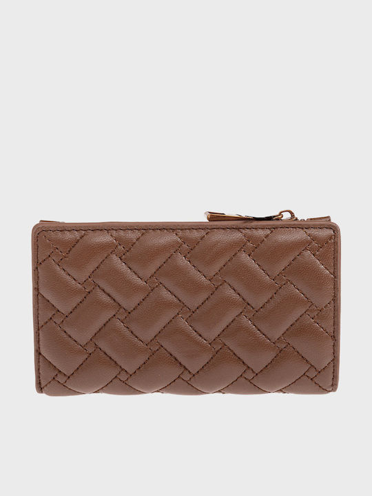 Kensington Дамски Портфейл за Карти от Естествена Кожа Бордо