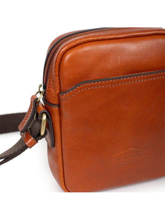 Leder Herren Tasche Schulter Crossbody Tabac Braun