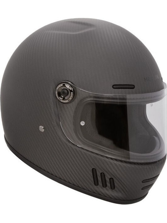 Merlin Matt Carbon Каска за мотор Full Face ECE 22.06 със Sunvisor