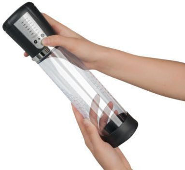 Männlicher Anfänger LCD Bildschirm Elektrischer Verstärker Automatische Penis-Pumpe Transparent
