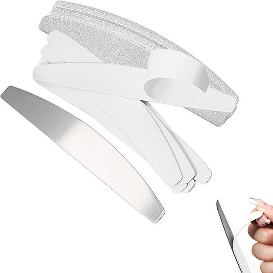 Set 10 Stücke Selbstklebende Nagelfeilen Mit Metallstift Banane Härte 100/180
