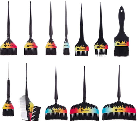 Stylance Paint Pack Color Brush Hair Dyeing Set 12 Pieces