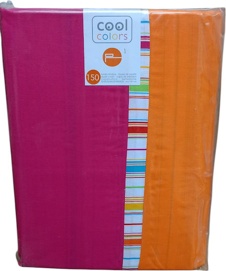Manterol Casa Set Duvet Cover 240x220cm Double With 2 Pillowcases Cool Colors Orange