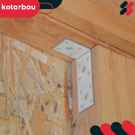 Kotarbau Raft De Colț Robust Din Oțel Inoxidabil Gri 100x50mm