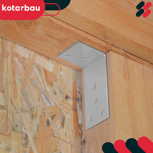 Kotarbau Heavy-Duty Corner Shelf Made of Stainless Steel in Grey Colour 40x80mm 100 Pieces