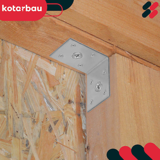 Kotarbau Raft De Colț Robust Din Oțel Inoxidabil Gri 50x50mm