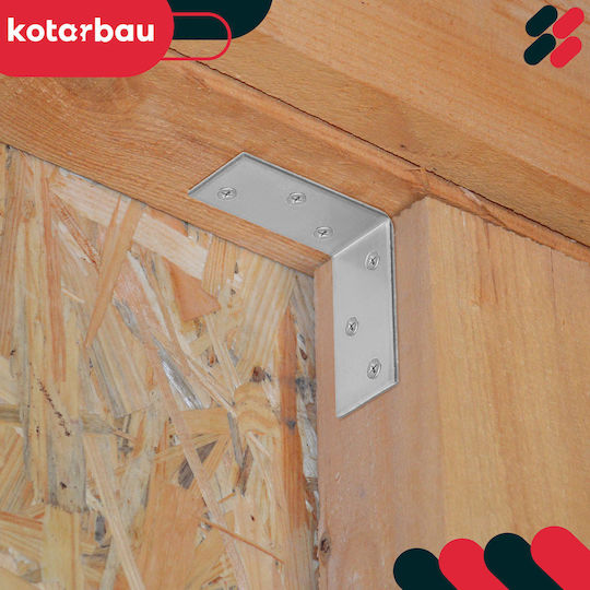 Kotarbau Ъглов Рафтов Тежкотоварен От Неръждаема Стомана В Сив Цвят 50x50mm