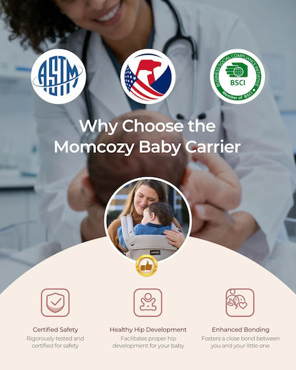 Momcozy Раница Розов с Максимално Тегло 20kg