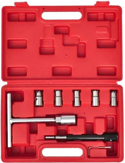 11 Piece Diesel Injector Seat Cutter Decarbon Cleaner Kit