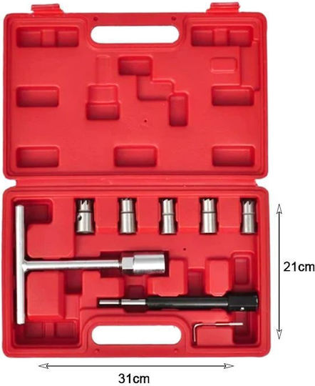 11 Piece Diesel Injector Seat Cutter Decarbon Cleaner Kit