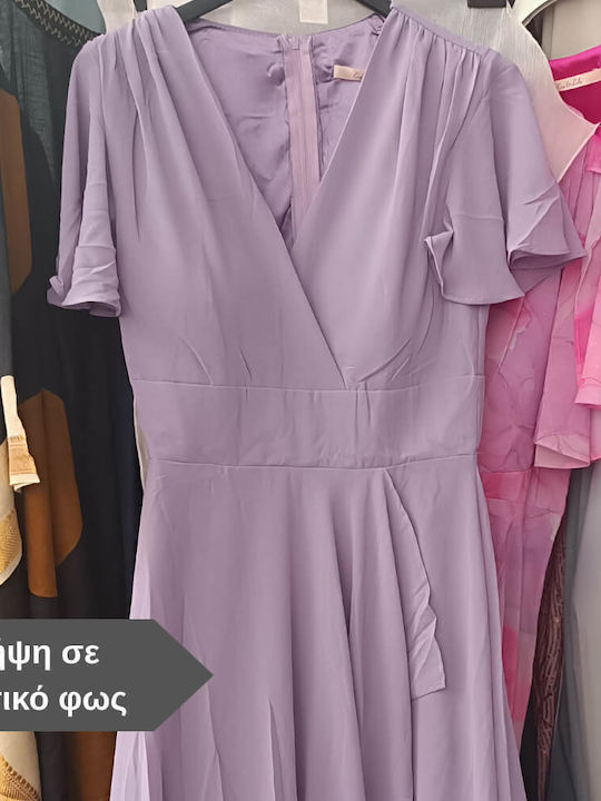 Rochie De Vară Maxi Pentru Nuntă Botez Lila