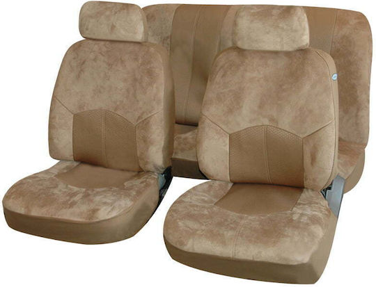 Universal Removable Headrest Alcantara 6 Pieces Beige 9990000007486