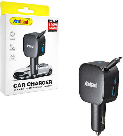 Andowl Fast Car Charger 120w 9a Pro Fast Car Charger