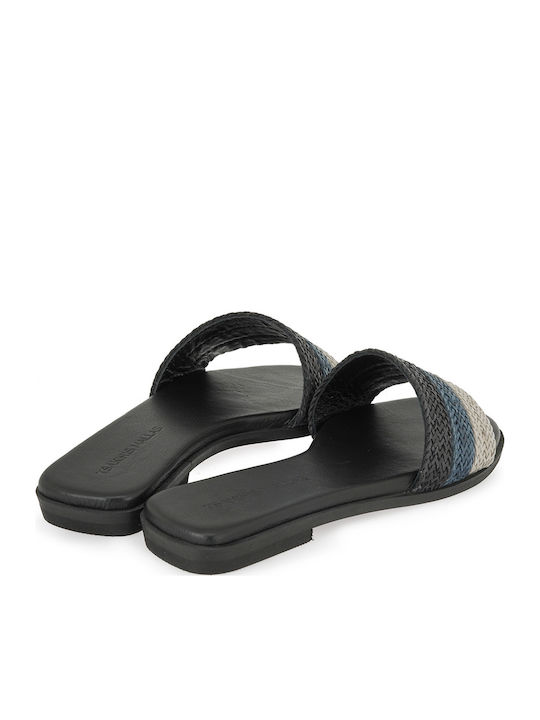 Damen Flache Sandalen Schwarz