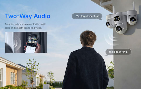 Vstarcam AG623FR IP Quad Surveillance Camera 4G Full HD+ 3MP Waterproof Battery with Two-Way Communication and 4mm Lens