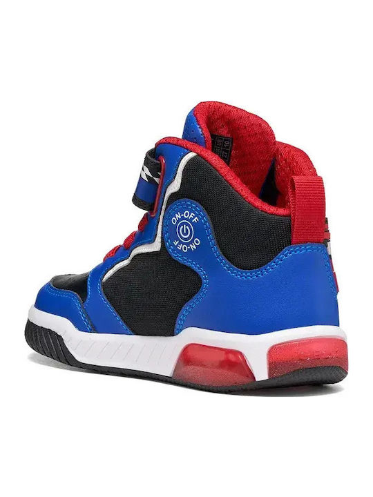 Детски Sneakers High Анатомични с Велкро и Светещи Сини