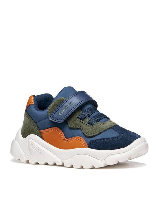 Geox Ciufciuf Kinder Sneaker Anatomisch mit Bügel- und Schleifenverschluss Blau