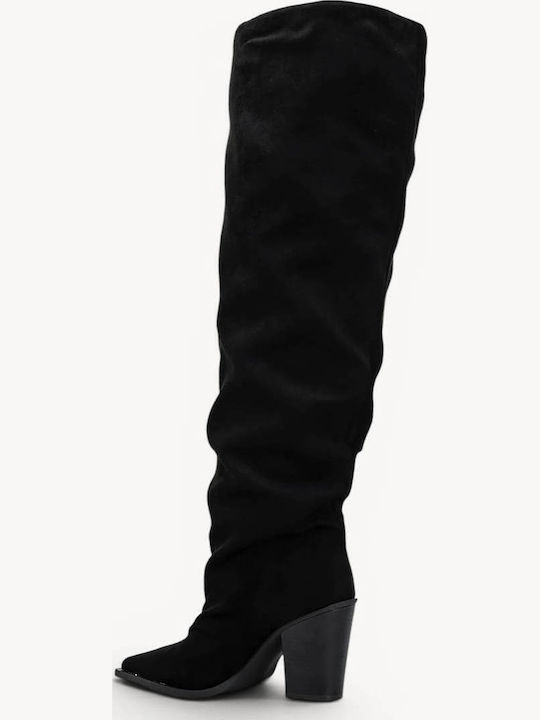 Schwarze Damenstiefel Über dem Knie Sura