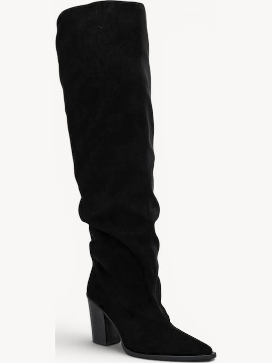 Schwarze Damenstiefel Über dem Knie Sura