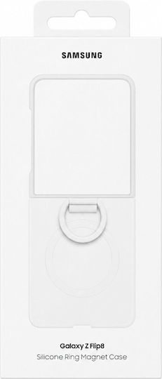Samsung Magnetische Rückseite Hülle aus Silikon Weiß für Galaxy Z Flip8