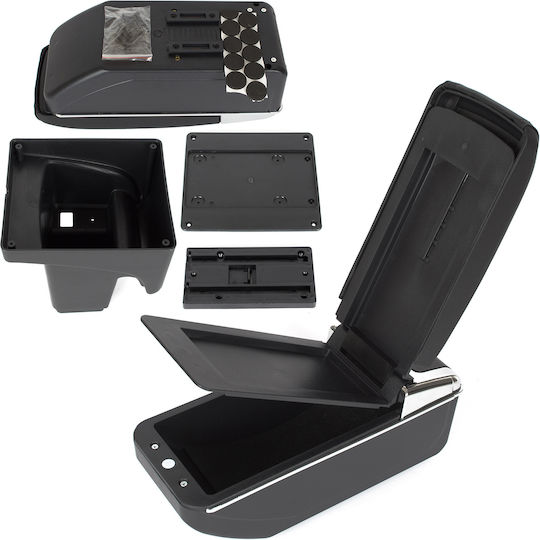 Ford Focus Mk3 10-14 Armrest Storage Black Eco-leather + Installation Kit