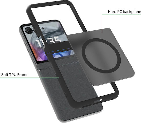 Techsuit Purefrost Back Cover Σιλικόνης Μαύρο (Motorola Razr 60 / Razr 70)