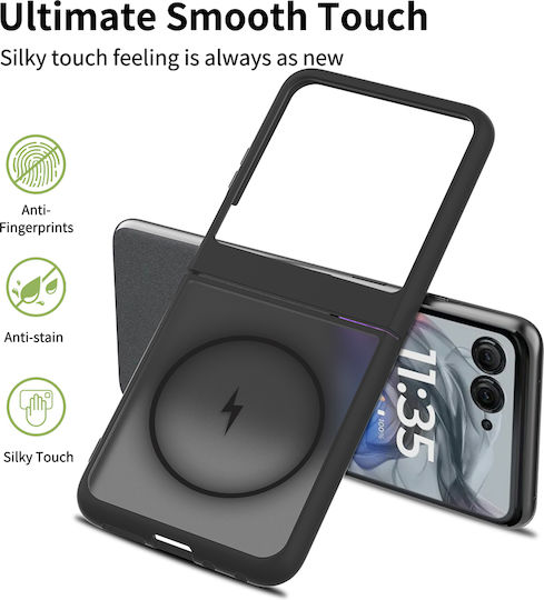 Techsuit Purefrost Back Cover Σιλικόνης Μαύρο (Motorola Razr 60 / Razr 70)